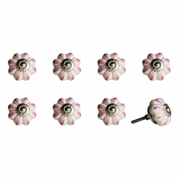 Decoracion KI1208 Knob It - Cream Pink & Silver, 8PK DE3092183